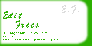 edit frics business card